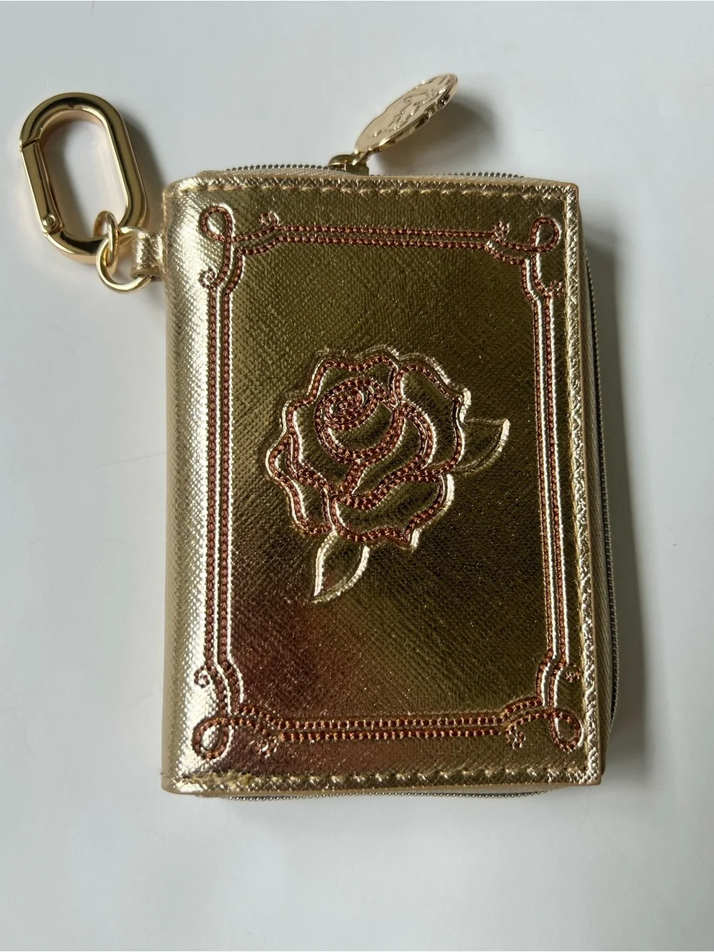 Bath & Body Works Disney Princess Belle Gold Coin Purse Limited Edition Keychain